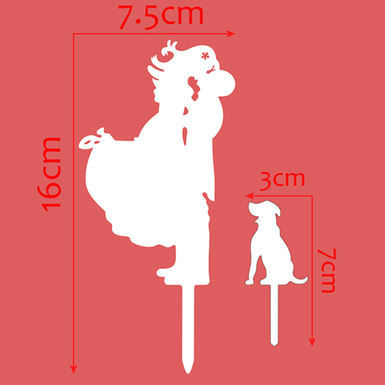 4 spalvų akriliniai nuotakos jaunikio torto vėliavos tvarsčiai ponas ir ponia su augintiniu vestuvių metinių vakarėliui torto dekoras Karštas išpardavimas