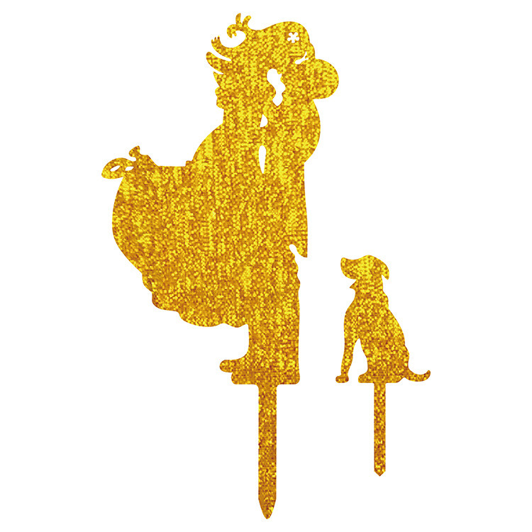 4 spalvų akriliniai nuotakos jaunikio torto vėliavos tvarsčiai ponas ir ponia su augintiniu vestuvių metinių vakarėliui torto dekoras Karštas išpardavimas