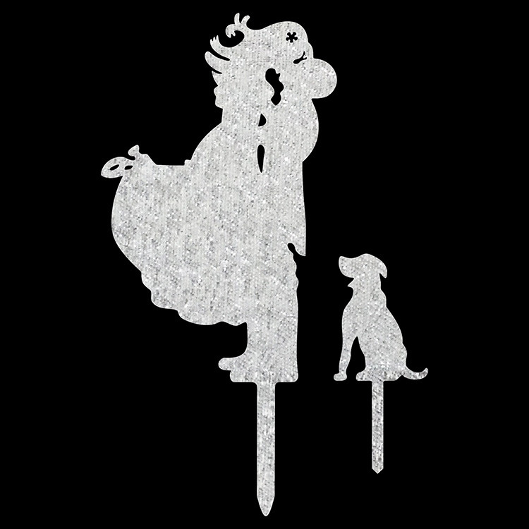 4 spalvų akriliniai nuotakos jaunikio torto vėliavos tvarsčiai ponas ir ponia su augintiniu vestuvių metinių vakarėliui torto dekoras Karštas išpardavimas