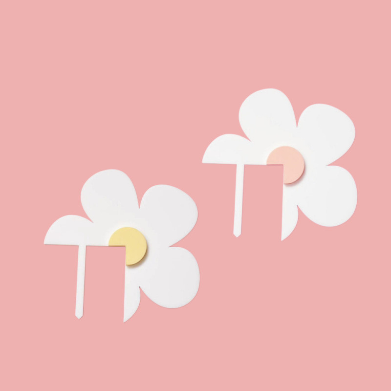 Boldog születésnapot tortalapos sütődísz Gyerekeknek ajándék Százszorszép virág Cupcake Plug-in desszert kellékek