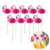 20/40 gab. Flamingo kēksu toperi Tropical Hawaiian Beach Pool Party Deserta Augļi Pick Kāzu Dzimšanas Dienas Tortes Tortes