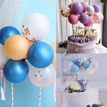 10 бр. 5-инчови метални балонни топчета за торти с форма на облак Конфети балони за детски рожден ден Декорация на сватбена торта Baby Shower