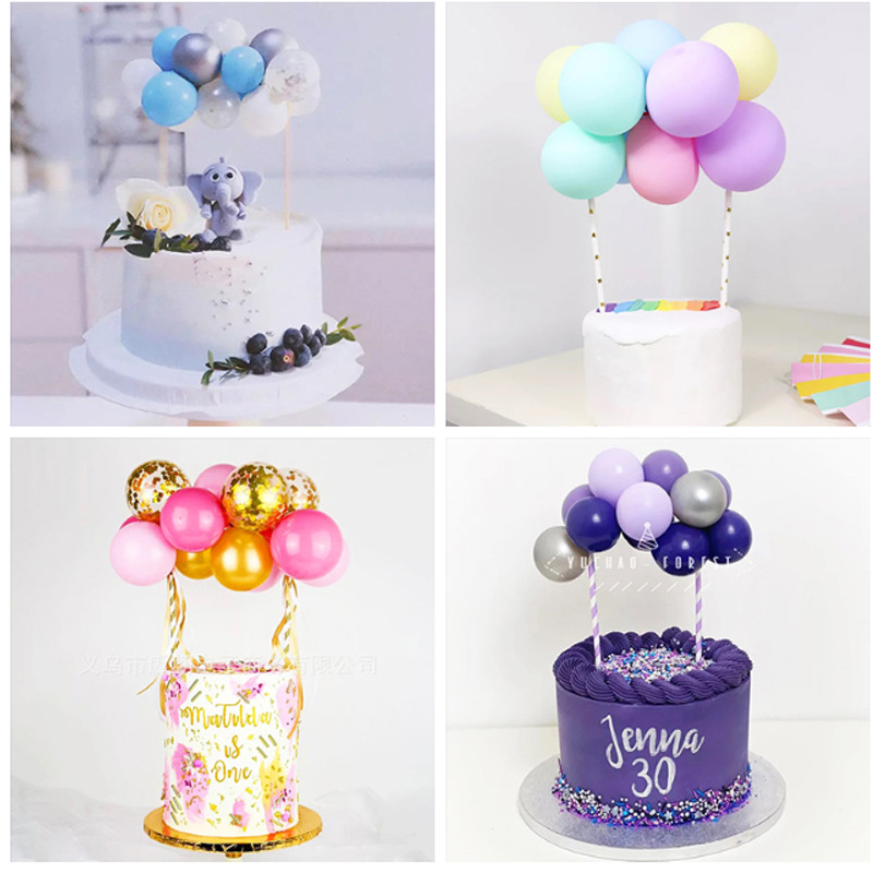 10 tk 5-tollised metallist õhupalliga koogipealsed pilvekujulised konfeti õhupallid lastele sünnipäevapeoks Baby Shower pulmakoogi kaunistus