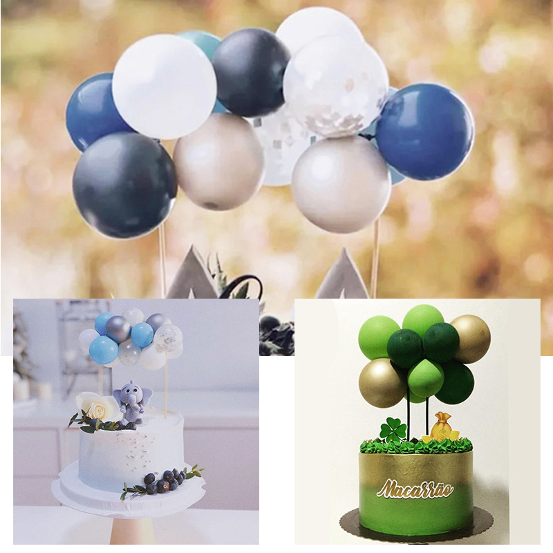 10 tk 5-tollised metallist õhupalliga koogipealsed pilvekujulised konfeti õhupallid lastele sünnipäevapeoks Baby Shower pulmakoogi kaunistus