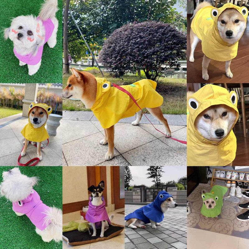 Kutya esőkabát Tartós kutya esőkabát teljes védelmet nyújtó szövetből készült vízálló köpeny kültéri használatra