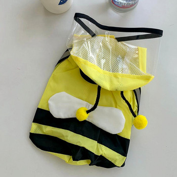 Αδιάβροχο Bee Dog Τετράποδο αδιάβροχο all-inclusive τεχνούργημα Teddy Pet Ρούχα Small Dog Rain Poncho XS-XL