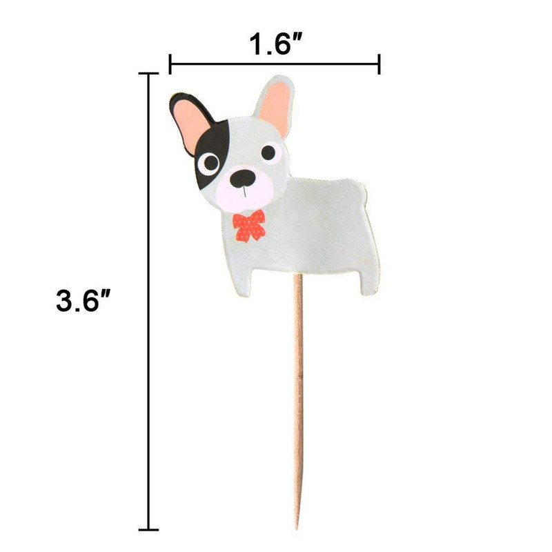 24db Kutya Macska Születésnapi Banner Garland Cupcake Topper Pick Rajzfilm Kutya témájú Gyerekek Születésnapi Party Baba Show Party Díszek