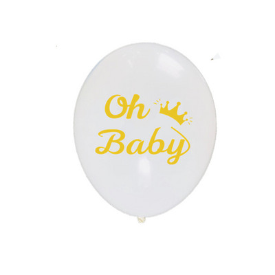 10 bucăți 12 inch Oh Baby Baloane din latex imprimate model picioare pentru bebeluș pentru decorare petrecere de naștere copii babyshower băiat fată