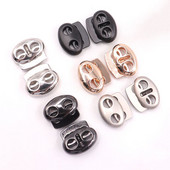 10 db/szett fém dugó barkács ruházati varrás fekete zsinórzár rugós csat sportruházathoz sapka húzózsinór csat malac orr gomb