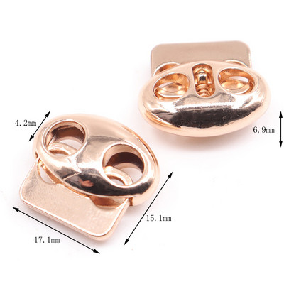 10 db/szett fém dugó barkács ruházati varrás fekete zsinórzár rugós csat sportruházathoz sapka húzózsinór csat malac orr gomb