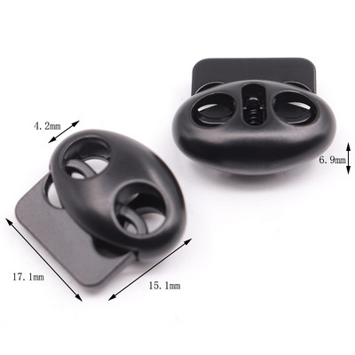 10 db/szett fém dugó barkács ruházati varrás fekete zsinórzár rugós csat sportruházathoz sapka húzózsinór csat malac orr gomb