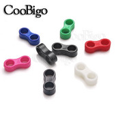 Aizbāznis, slīdņi, plastmasas slēdži Vada slēdzenes gali 2 caurumi Paracord zābaki mugursoma apģērbu maskas DIY aksesuāri krāsaini 10 gab.