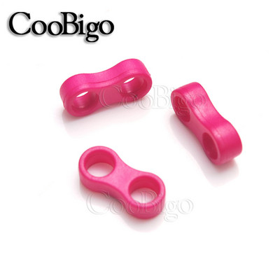 Aizbāznis, slīdņi, plastmasas slēdži Vada slēdzenes gali 2 caurumi Paracord zābaki mugursoma apģērbu maskas DIY aksesuāri krāsaini 10 gab.