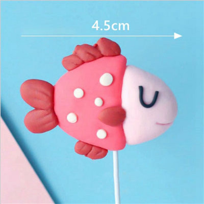 Under The Sea Animal Cake Topper Whale Crab Shark Fish Decor Διακόσμηση κέικ γοργόνας Διακόσμηση 1ου γενεθλίων Μπομπονιέρες ντους για μωρά