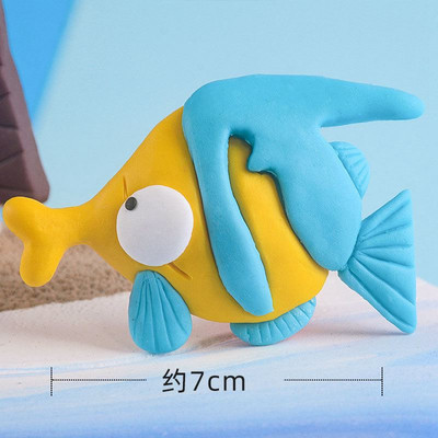 Under The Sea Animal Cake Topper Whale Crab Shark Fish Decor Διακόσμηση κέικ γοργόνας Διακόσμηση 1ου γενεθλίων Μπομπονιέρες ντους για μωρά