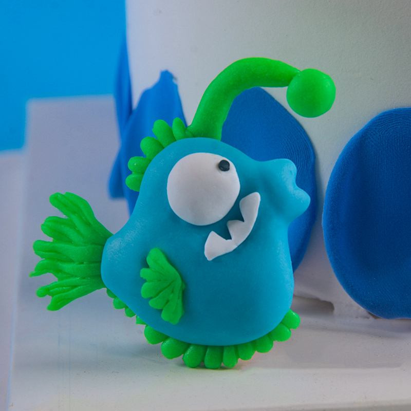Under The Sea Animal Cake Topper Whale Crab Shark Fish Decor Διακόσμηση κέικ γοργόνας Διακόσμηση 1ου γενεθλίων Μπομπονιέρες ντους για μωρά