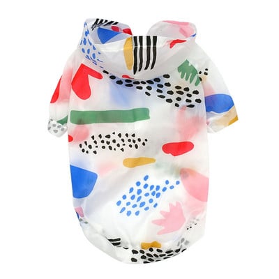 Megztinis nuo saulės Apsauga nuo saulės Vasarinė apsauga nuo saulės Megztinis Maži šunys Drabužiai Spausdinti Pončas Mažiems Vidutiniams naminiams gyvūnėliams Šuniukas Katė