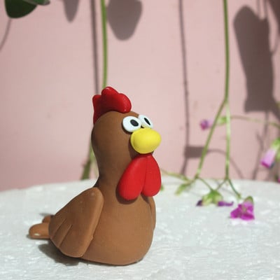 Decoratune pentru tort cu animale de fermă, pui roz, porc, cal, vacă, pentru aniversare, pentru cupcake, pentru baby shower, hambar, consumabile tematice pentru petreceri
