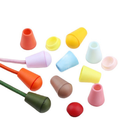 10pcs Plastic Colorful Cord Ends Bell Stopper with Lid Lock Toggle Clip Clothes Shoelace Bag Sportswear Rope Parts