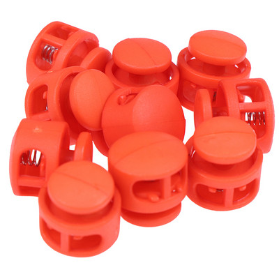 10 vnt. plastikinis „Paracord“ laido užrakto gnybtas, 2 skylių perjungimo spaustukas, kamštis batų raišteliai laido sagtys Krepšelio dalys Priedai 16,5 x 16,5 mm