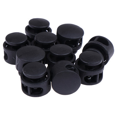 10 vnt. plastikinis „Paracord“ laido užrakto gnybtas, 2 skylių perjungimo spaustukas, kamštis batų raišteliai laido sagtys Krepšelio dalys Priedai 16,5 x 16,5 mm