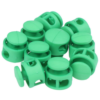 10 vnt. plastikinis „Paracord“ laido užrakto gnybtas, 2 skylių perjungimo spaustukas, kamštis batų raišteliai laido sagtys Krepšelio dalys Priedai 16,5 x 16,5 mm