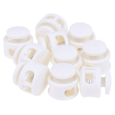 10 vnt. plastikinis „Paracord“ laido užrakto gnybtas, 2 skylių perjungimo spaustukas, kamštis batų raišteliai laido sagtys Krepšelio dalys Priedai 16,5 x 16,5 mm