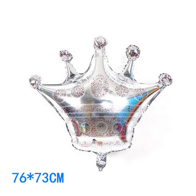 1db kék rózsaszín korona születésnapi léggömbök hélium szám fólia lufi kisfiú lánynak 1. születésnapi parti dekoráció gyerekzuhany