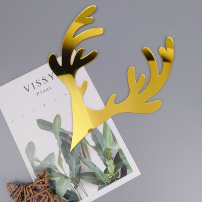 2 DB Boldog karácsonyt akril arany tortafedő szarvas szarvas agancs akril tortadíszítéshez 2021 karácsonyára