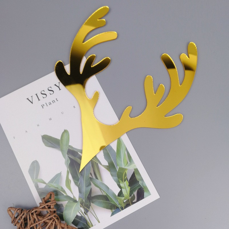2 DB Boldog karácsonyt akril arany tortafedő szarvas szarvas agancs akril tortadíszítéshez 2021 karácsonyára