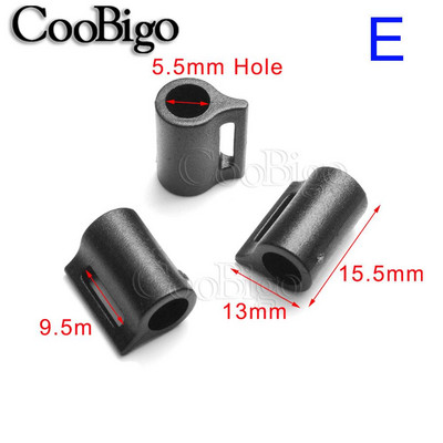 10db műanyag zsinór zárvégek ütköző csúszó kötél bilincs billenő bilincs hátizsák hevederhez Paracord ruházat barkács kiegészítők