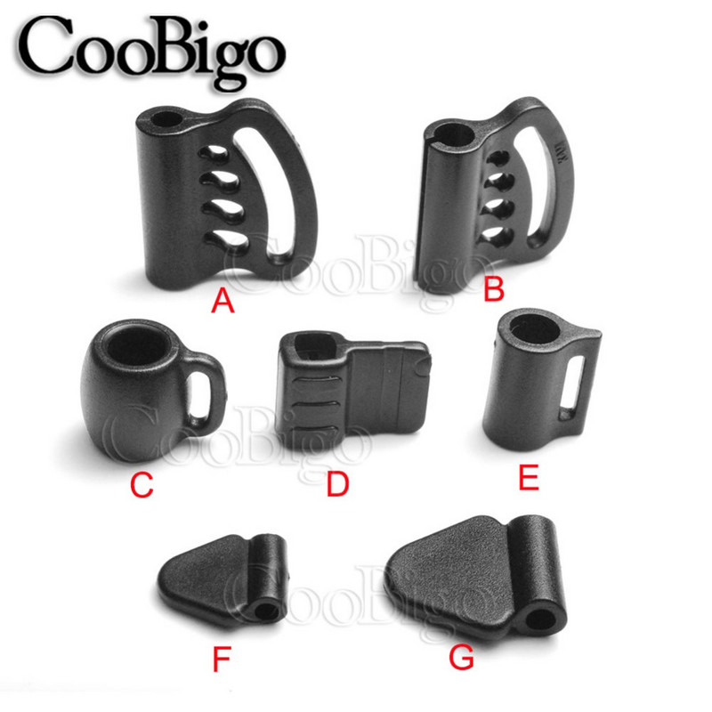 10db műanyag zsinór zárvégek ütköző csúszó kötél bilincs billenő bilincs hátizsák hevederhez Paracord ruházat barkács kiegészítők