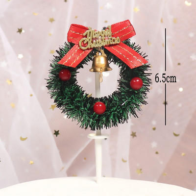 Toppers pentru tort de Crăciun Moș Crăciun Pom de Crăciun Om de zăpadă Decor pentru tort Coroană de frunze Decoruri pentru cupcake Acasă Rechizite pentru petrecere de Anul Nou