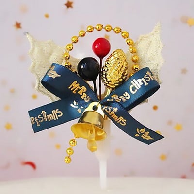 Toppers pentru tort de Crăciun Moș Crăciun Pom de Crăciun Om de zăpadă Decor pentru tort Coroană de frunze Decoruri pentru cupcake Acasă Rechizite pentru petrecere de Anul Nou