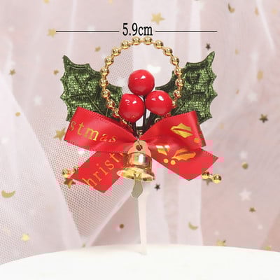 Toppers pentru tort de Crăciun Moș Crăciun Pom de Crăciun Om de zăpadă Decor pentru tort Coroană de frunze Decoruri pentru cupcake Acasă Rechizite pentru petrecere de Anul Nou