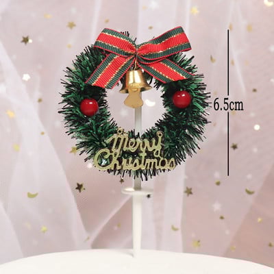 Toppers pentru tort de Crăciun Moș Crăciun Pom de Crăciun Om de zăpadă Decor pentru tort Coroană de frunze Decoruri pentru cupcake Acasă Rechizite pentru petrecere de Anul Nou