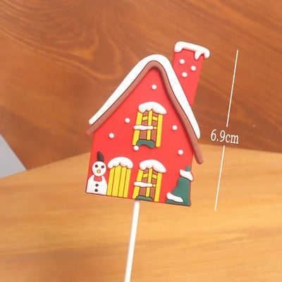 Toppers pentru tort de Crăciun Moș Crăciun Pom de Crăciun Om de zăpadă Decor pentru tort Coroană de frunze Decoruri pentru cupcake Acasă Rechizite pentru petrecere de Anul Nou