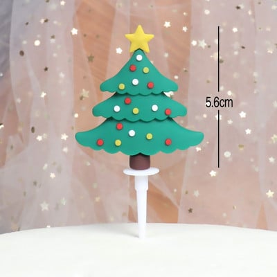 Toppers pentru tort de Crăciun Moș Crăciun Pom de Crăciun Om de zăpadă Decor pentru tort Coroană de frunze Decoruri pentru cupcake Acasă Rechizite pentru petrecere de Anul Nou