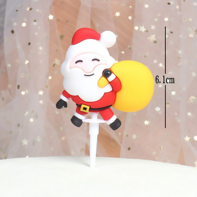 Toppers pentru tort de Crăciun Moș Crăciun Pom de Crăciun Om de zăpadă Decor pentru tort Coroană de frunze Decoruri pentru cupcake Acasă Rechizite pentru petrecere de Anul Nou