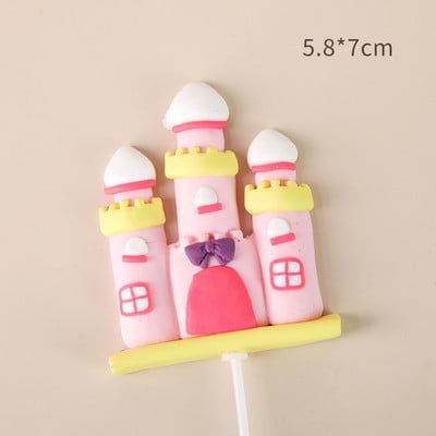 Rózsaszín tiara korona szív hercegnő lány baba boldog születésnapját torta topper gyerek parti kellékek torta díszítő rózsaszín szerelmes ajándékok