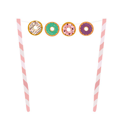 Üks kaheaastane palju õnne sünnipäevaks Glitter Gold Donut Grow UP koogitops Magusad sõõrikud koogikatted Beebiõhtu peotarbed