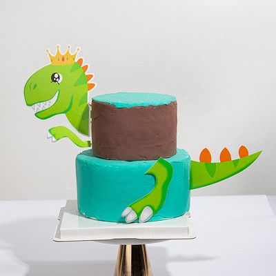 Dinozaur Cake Topper Dino Tema Junglă Safari Petrecere de aniversare Copii băieți Baby Shower Decoratiuni pentru petrecere de aniversare Rechizite Decor pentru tort
