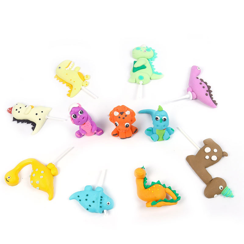 Dinozaur Cake Topper Dino Tema Junglă Safari Petrecere de aniversare Copii băieți Baby Shower Decoratiuni pentru petrecere de aniversare Rechizite Decor pentru tort