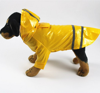 Ново облекло за домашни кучета Дъждобран Гащеризон с шапка Лято за дъждовни дни Водоустойчиво палто за куче котка Pet perro del impermeable S-XXL