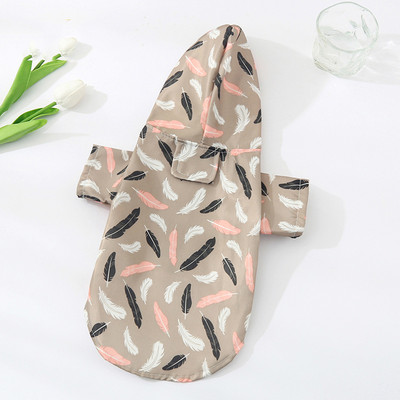 S-XL Kutya kapucnis esőkabát Aranyos kaktusz őszibarack mintás kiskutya esőkabát Vízálló Kutyák Ruhák Kabát Outdoor Kutyák Macskák Esőkabátok