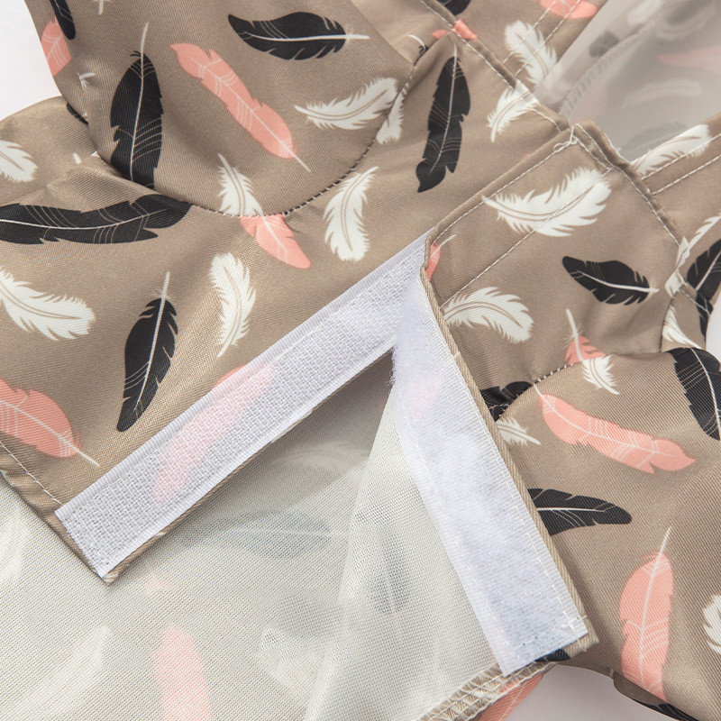 S-XL Kutya kapucnis esőkabát Aranyos kaktusz őszibarack mintás kiskutya esőkabát Vízálló Kutyák Ruhák Kabát Outdoor Kutyák Macskák Esőkabátok