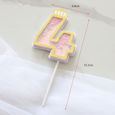 Szám korona csokornyakkendő gyémánt újszülött baba tortafedő 1. 2. 3. 100 nap Boldog születésnapot tortafedő gyerekeknek ajándék parti kellékek