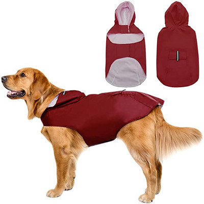 Dog Raincoat Small Large Dogs Waterproof Pet Clothes Reflective Dogs Rain Coats Hooded Jacket Raincoat Chihuahua Pet Supplies