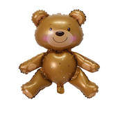 4D meškos folijos balionas Kūdikio gimtadienio nuotraukų rekvizitai Animaciniai filmai Aliuminio plėveliniai balionai Su gimtadieniu Balionas Balionas Kūdikių dušo balionas