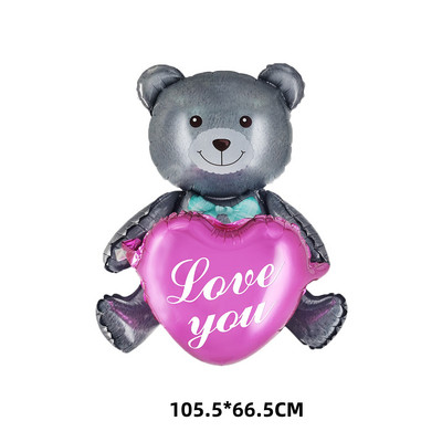 4D meškos folijos balionas Kūdikio gimtadienio nuotraukų rekvizitai Animaciniai filmai Aliuminio plėveliniai balionai Su gimtadieniu Balionas Balionas Kūdikių dušo balionas